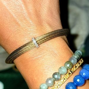 ALOR bangle with diamonds